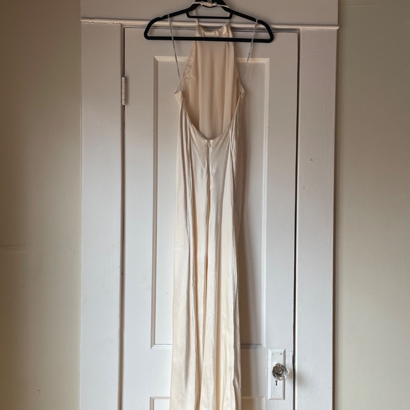 Shona Joy La Lune Low Back halter neck midi dress Cream Size 2 - Picture 10 of 11